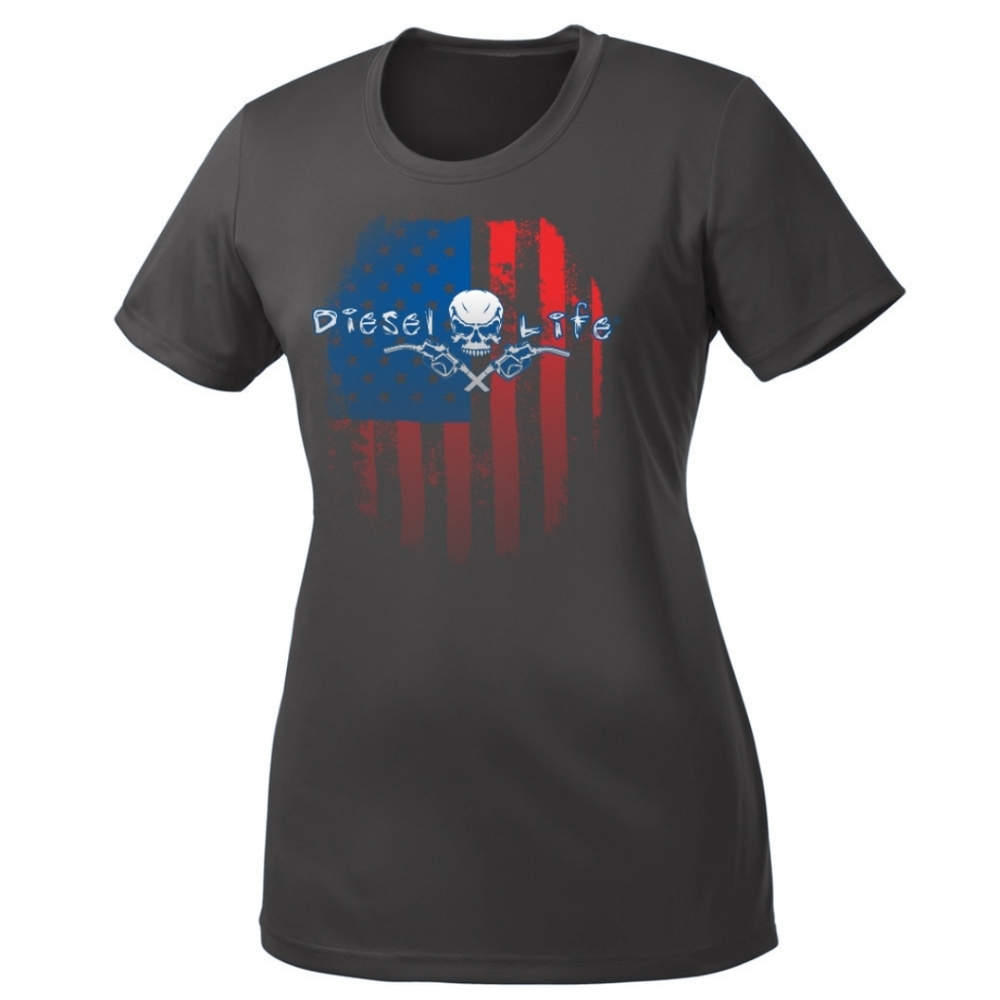 Diesel Life American Flag Ladies T-Shirt size small